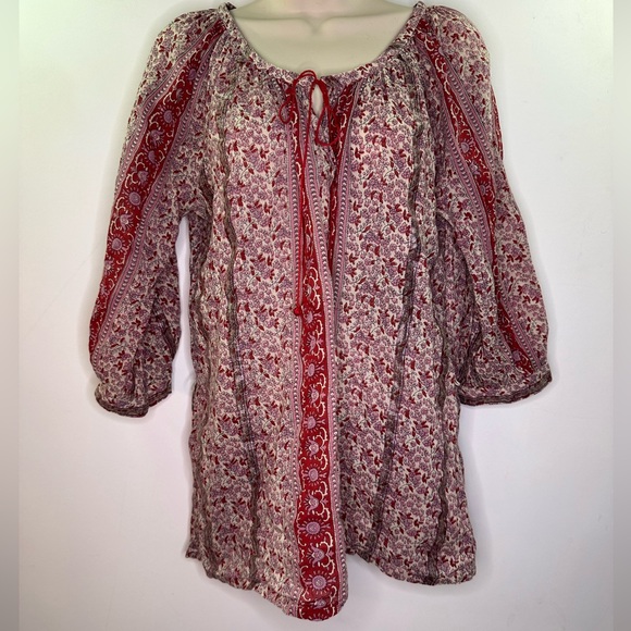 Lucky brand women’s lightweight cotton blouse size medium - Picture 2 of 5